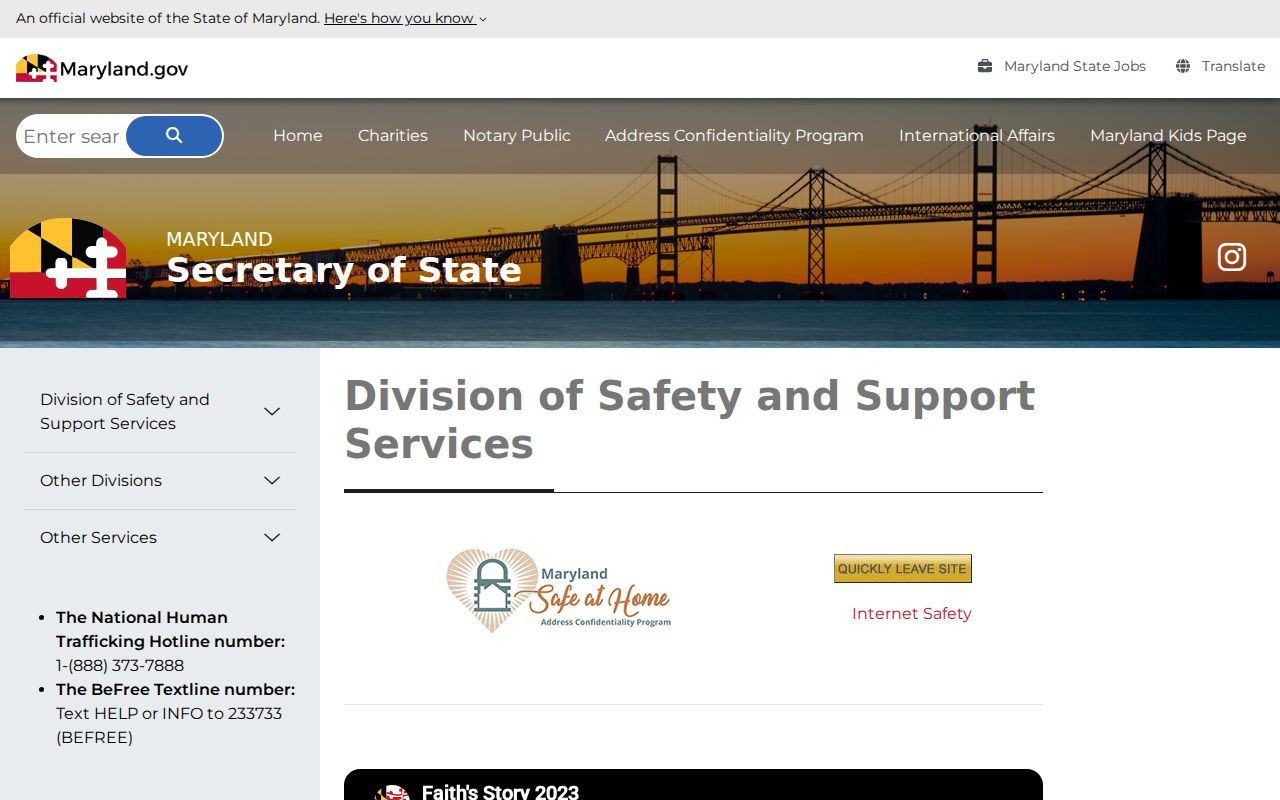 Langley Park voter registration records and Maryland Safe at Home address confidentiality program